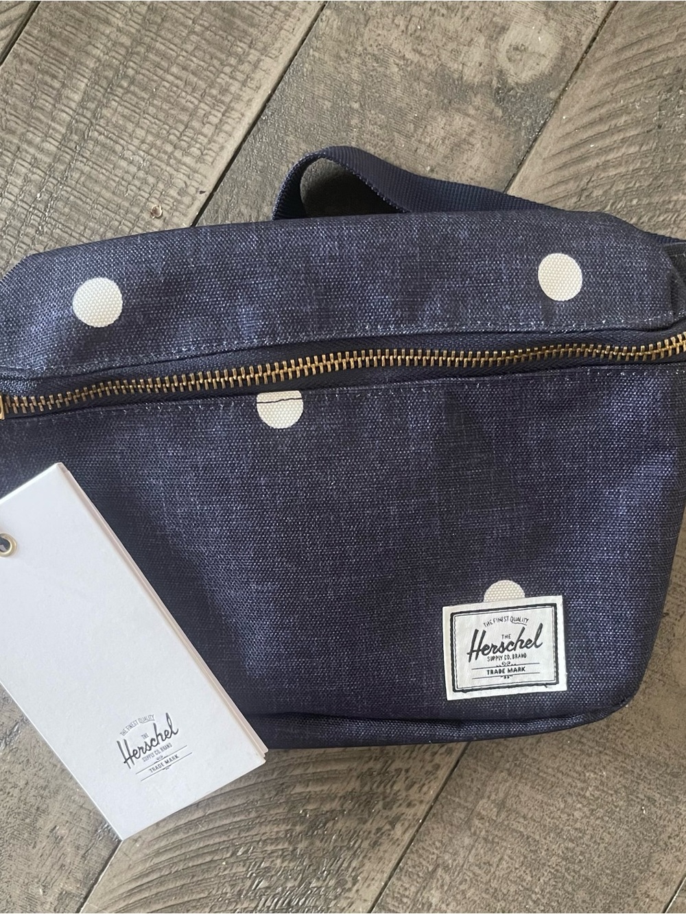 Herschel Supply Company Navy Polka Dot Sling Bag